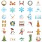 Wrapables Holiday Scrapbooking Washi Stickers, DIY Crafts for Stationery, Diary, Card Making (60 pcs)